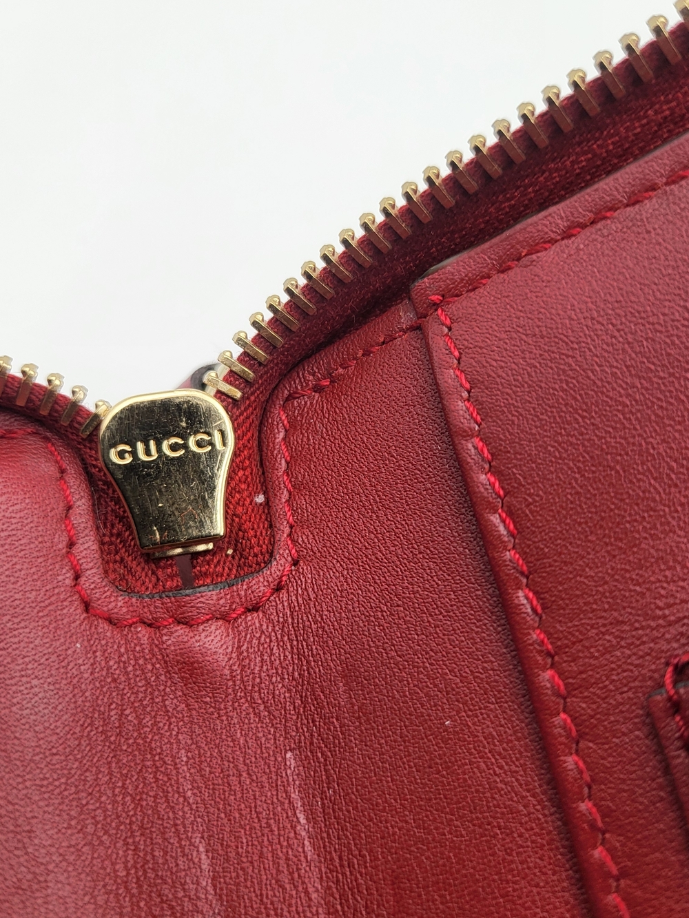 GUCCI Red Micro Guccissima Calfskin Leather Travel Wallet..Authentic... - Picture 12 of 16